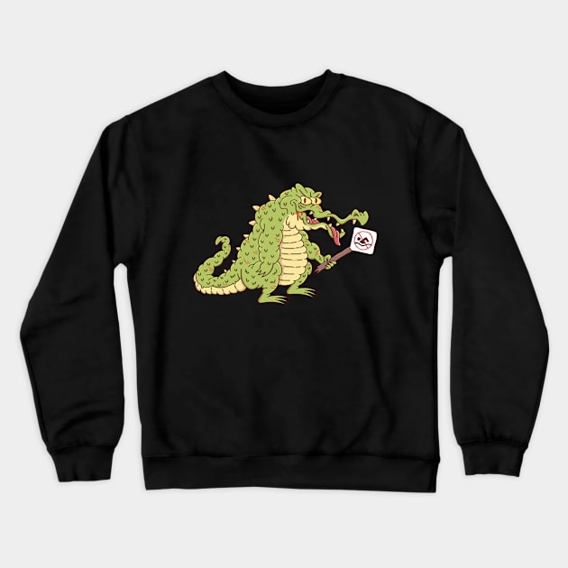 Croc Crewneck Sweatshirt by Zmokealotta